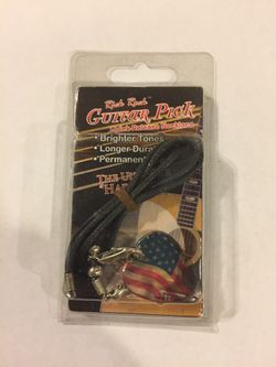 Rick Rock Guitar Pick American flag necklace
