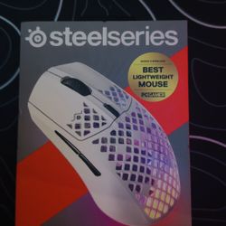NEW- SteelSeries AeroX 3 Snow Wireless Gaming Mouse - White 