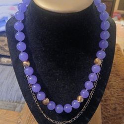 Amethyst stranded necklace