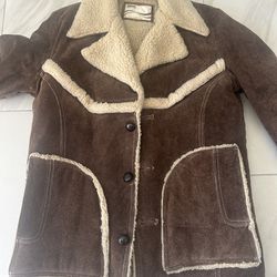 Suede Brown Vintage Jacket. Estimated Size Large