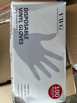 VWG Disposable Vinyl Gloves 100-Count
