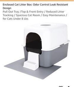 SFOZSTRA enclosed cat litter box W pedal/scooper