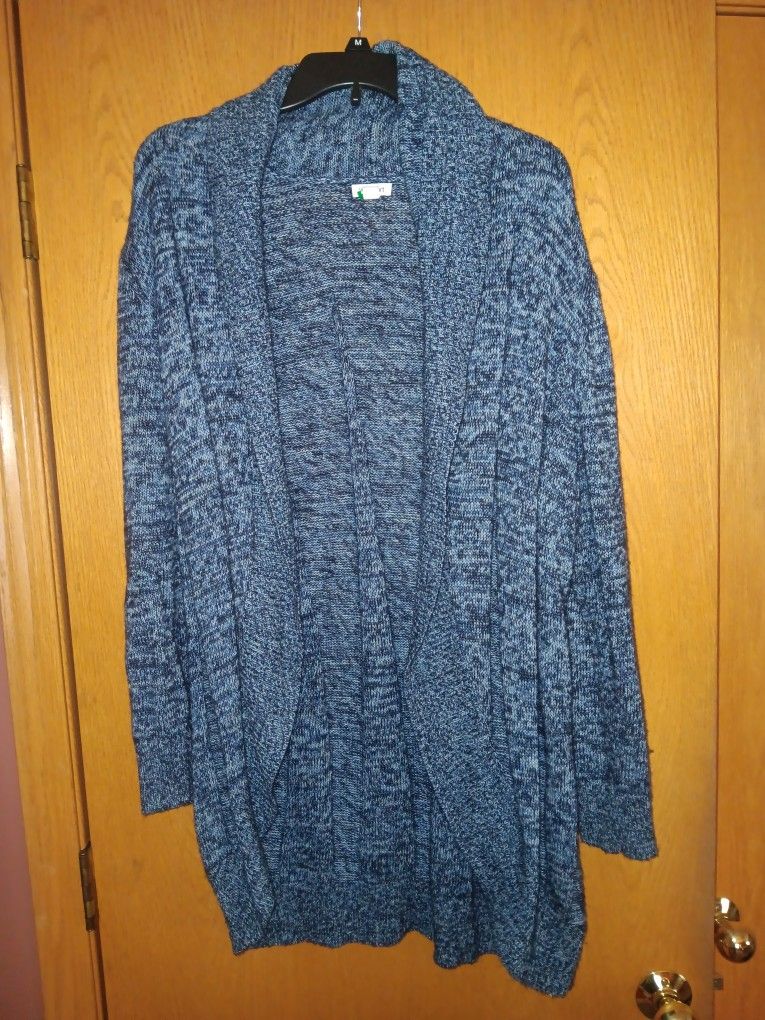 Women's Plus Size 2X, Westport Blue Cardigan Sweater