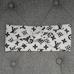 New LV  brown & white Pattern women's headband 