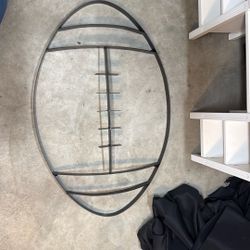 Kids Room Decor - Large Metal Football Wall Hanging