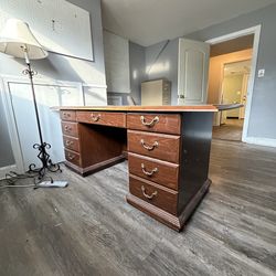 Hardwood office desk