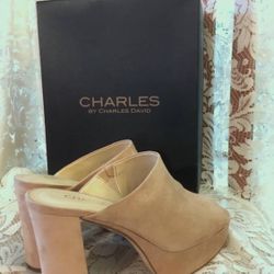 2 Pairs New Charles David Size 7 Women Shoes - Microsuade  (Black  and Nude  Colors) 