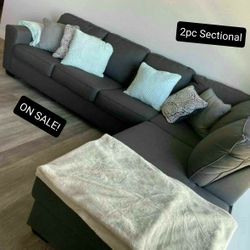 Gray Sectional Couch Sofa