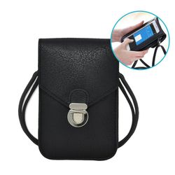 NEW Touch Screen Cell Phone Crossbody Purse  Black NEW shoulder bag straps