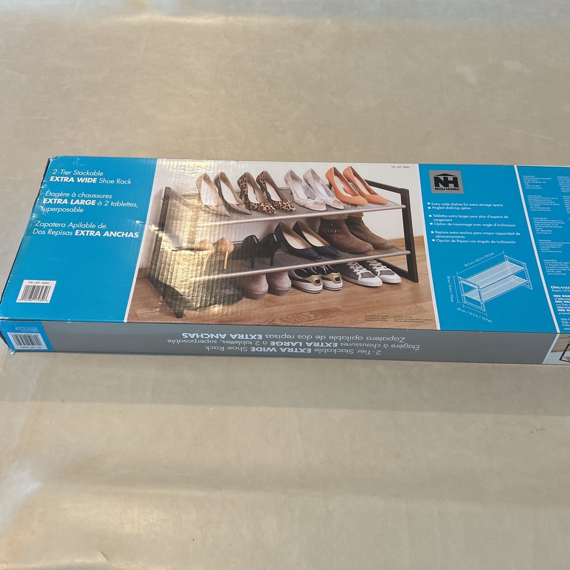 2-Tier Extra Wide Shoe Rack