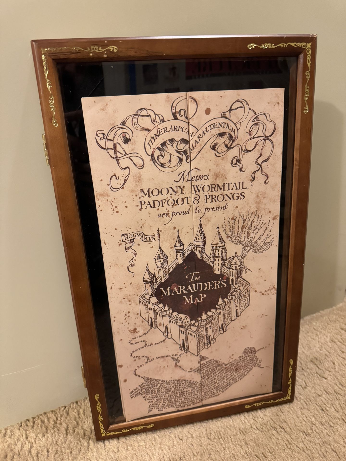 Harry Potter Marauders Map And Nobel Collection With Frame 