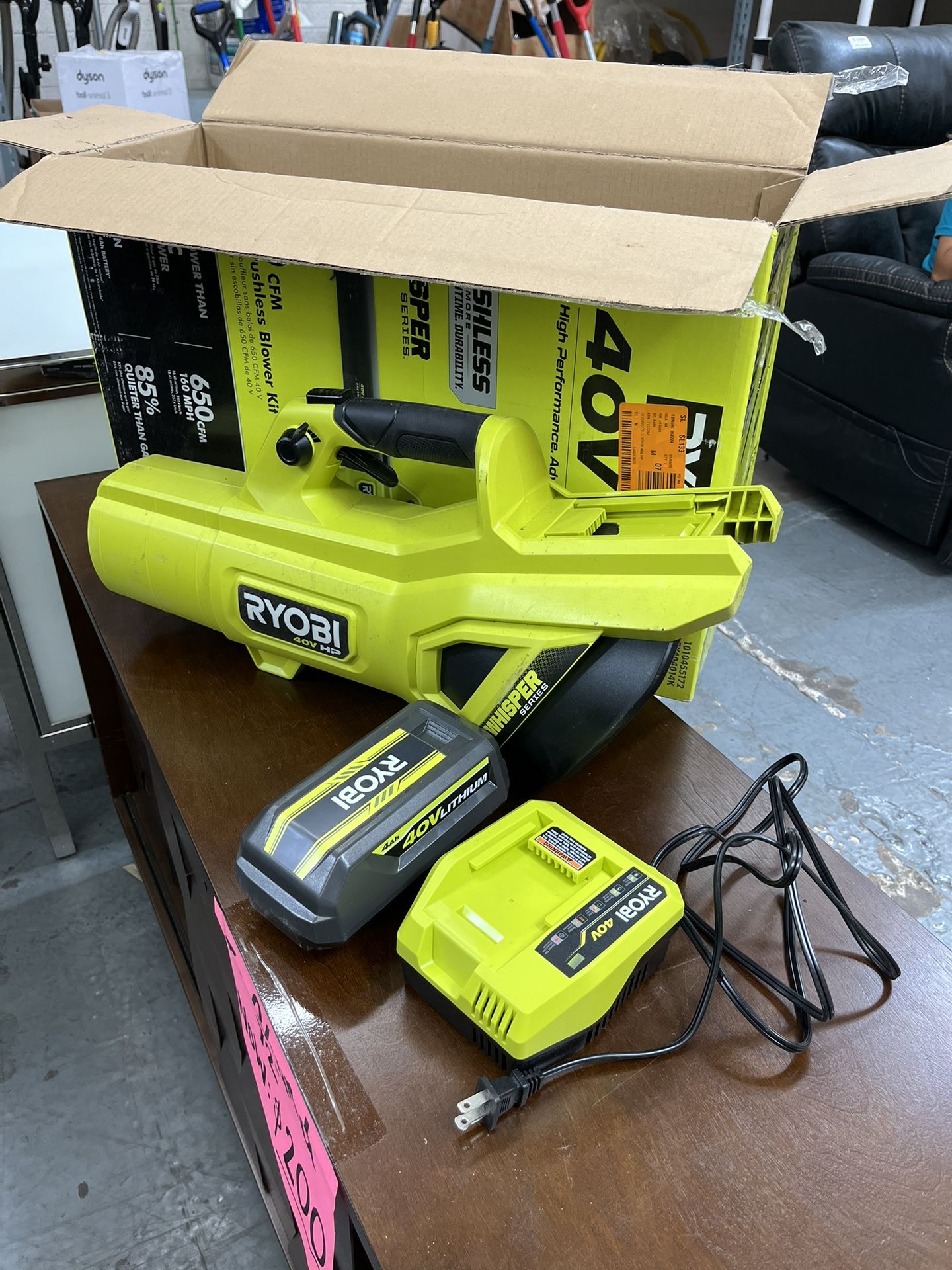 40V HP Brushless Whisper Series 160 MPH 650 CFM Cordless Battery Leaf Blower with 4.0 Ah Battery and Charger