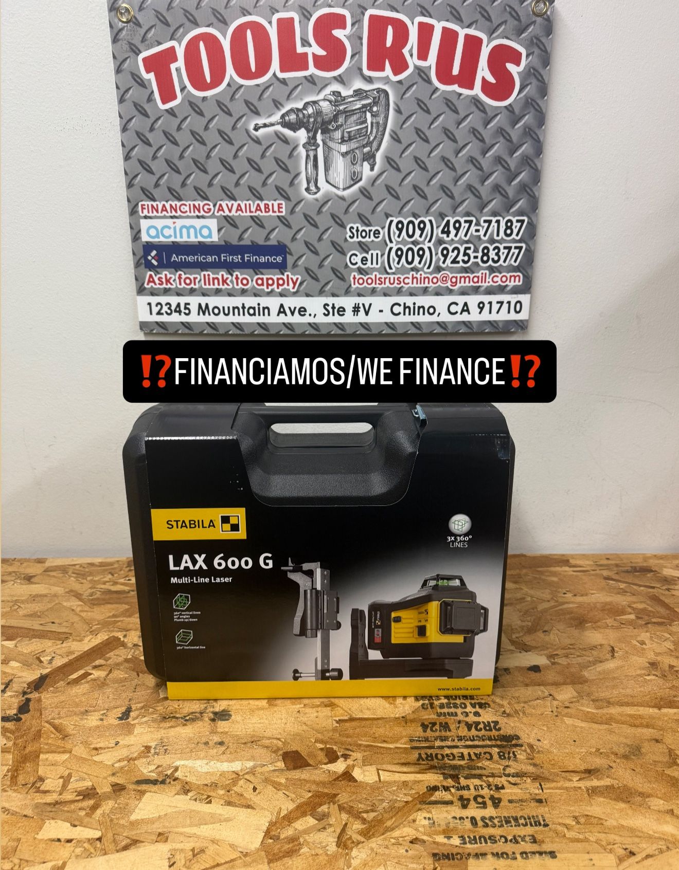 STABILA LAX 600G 360 Multi Line Laser w/ Plum Kit**(FINANCIAMOS/WE FINANCE)**