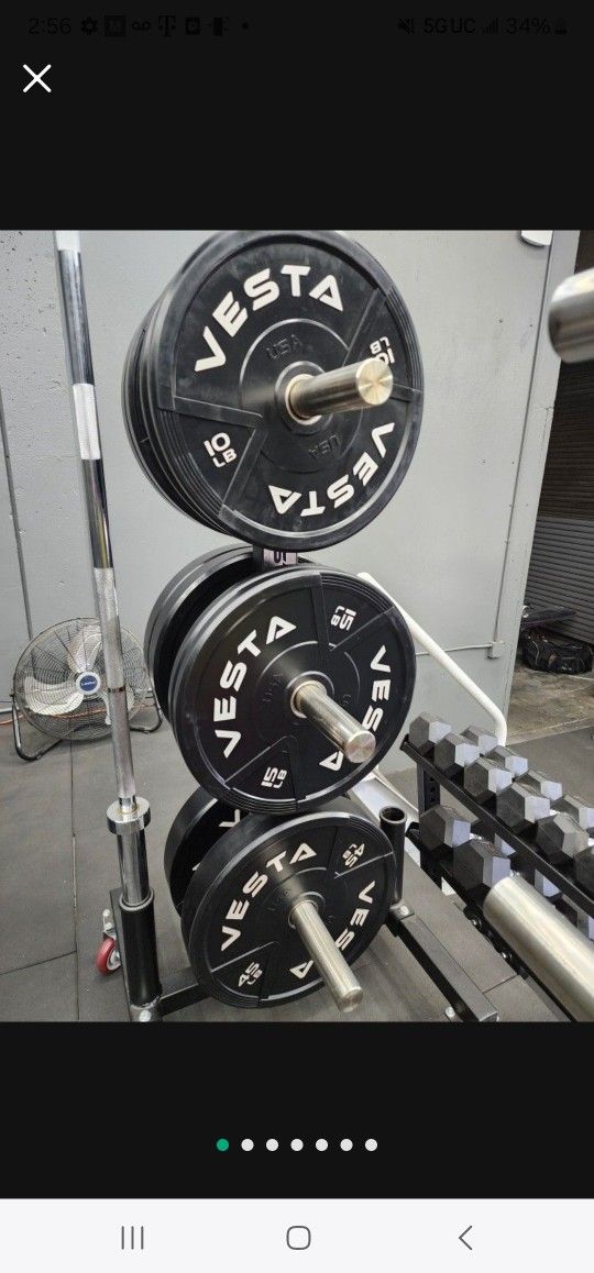⚫️ COMPLETE BUMPER PLATES WEIGHT SET PAIRS OF 45s, 35s, 25s,10s. ( BRAND NEW IN THE BOX)