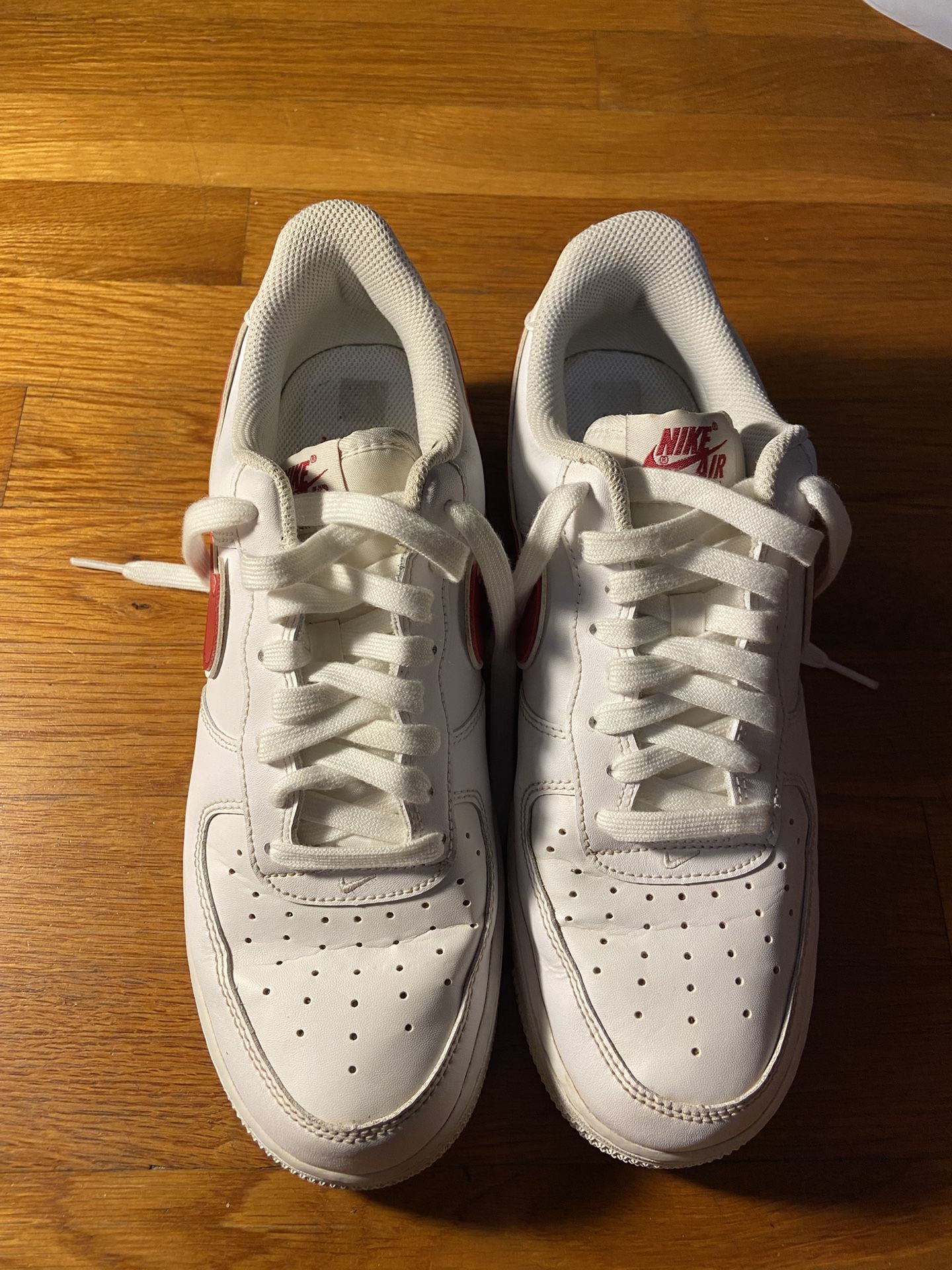 Nike Air Force 1 Low White Gym Red Size 8.5