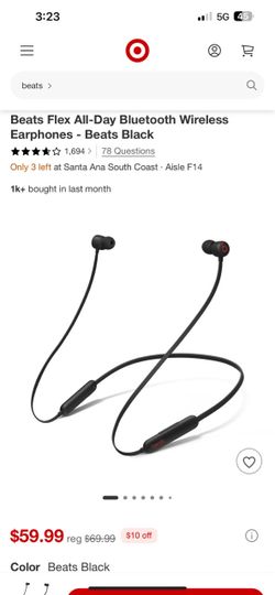 Beats Flex Wireless Bluetooth Earphones – Black