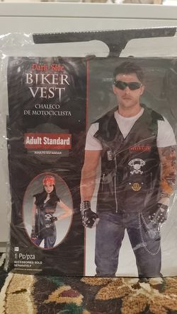 Halloween Costume Dark Side Biker Vest Adult Standard
