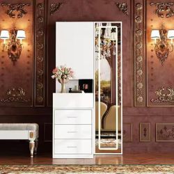 Vanity Desk with Drawer Organizer