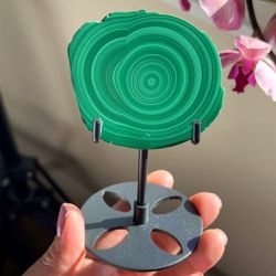 Natural Malachite  Comes with stand 