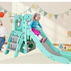 Brand New In Box 📦💚 Toddler Slide With Basketball 🏀 Hoop And Storage