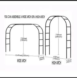  Reconfigurable & Easy-to-Assemble Metal Outdoor & Indoor  Xmas Arch Garden or Wedding Arch Arbor for Wedding Bridal Party Elegant Decorations 