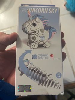 item in the image is the EUGY Unicorn Sky Model 3D Craft Kit (Model No. 069).
