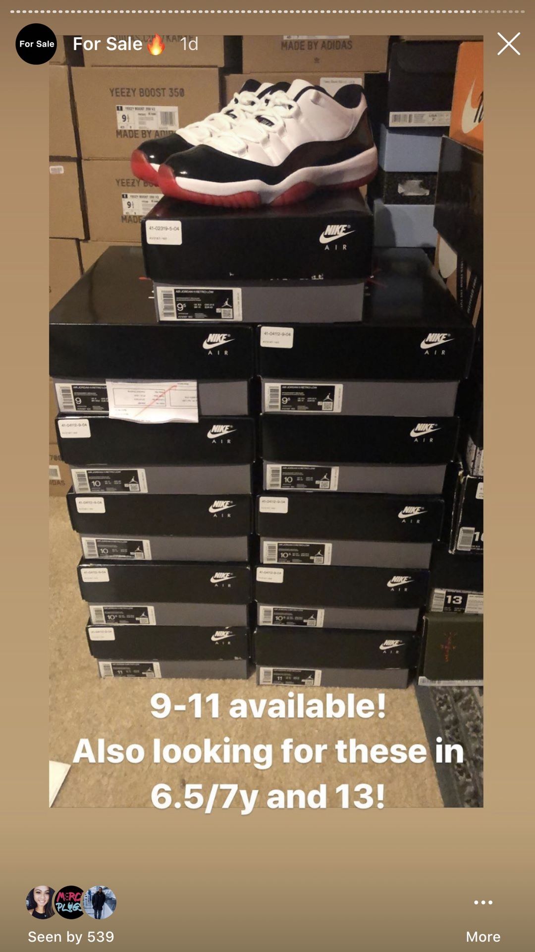 Nike air Jordan concord bred 11 size 9 9.5 10 10.5 11