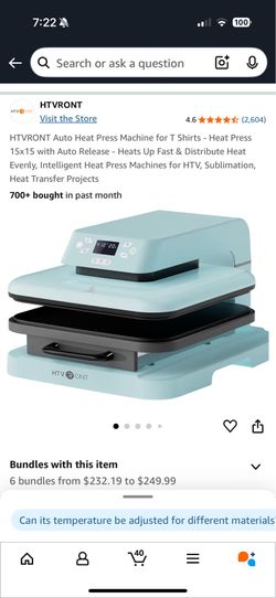 HTVRONT Auto Heat Press Machine for T Shirts - Heat Press 15x15 with Auto Release