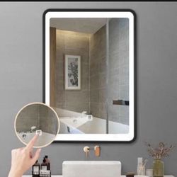 New 24"X30" Medicine Cabinet with LED Lighted Mirror And Defogger Dimmable 3 Color Light