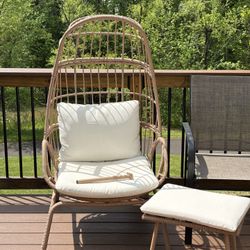 Egg Chair With Foot Stool