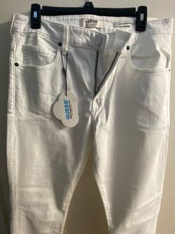 Guess Slim Straight White Jeans
