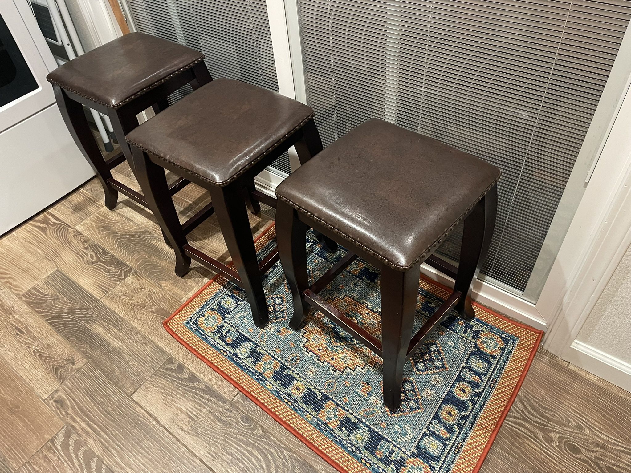 Leather Kitchen Stools 