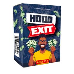 Hood Charades Presents Hood Exit Card Game - Stack Your Cash, Block Rivals, Get Big Mama's Help - Fun Strategic Card Game and Captures Real-Life for G
