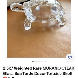 Beautiful Vintage Glass Turtle