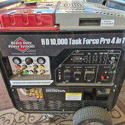 Brand New, Never Used H D 10,000 Task Force Pro 4 in 1 Generator