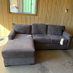 Grey Sofa / Ottoman With Storage 
