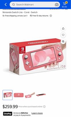 pink nintendo switch never used