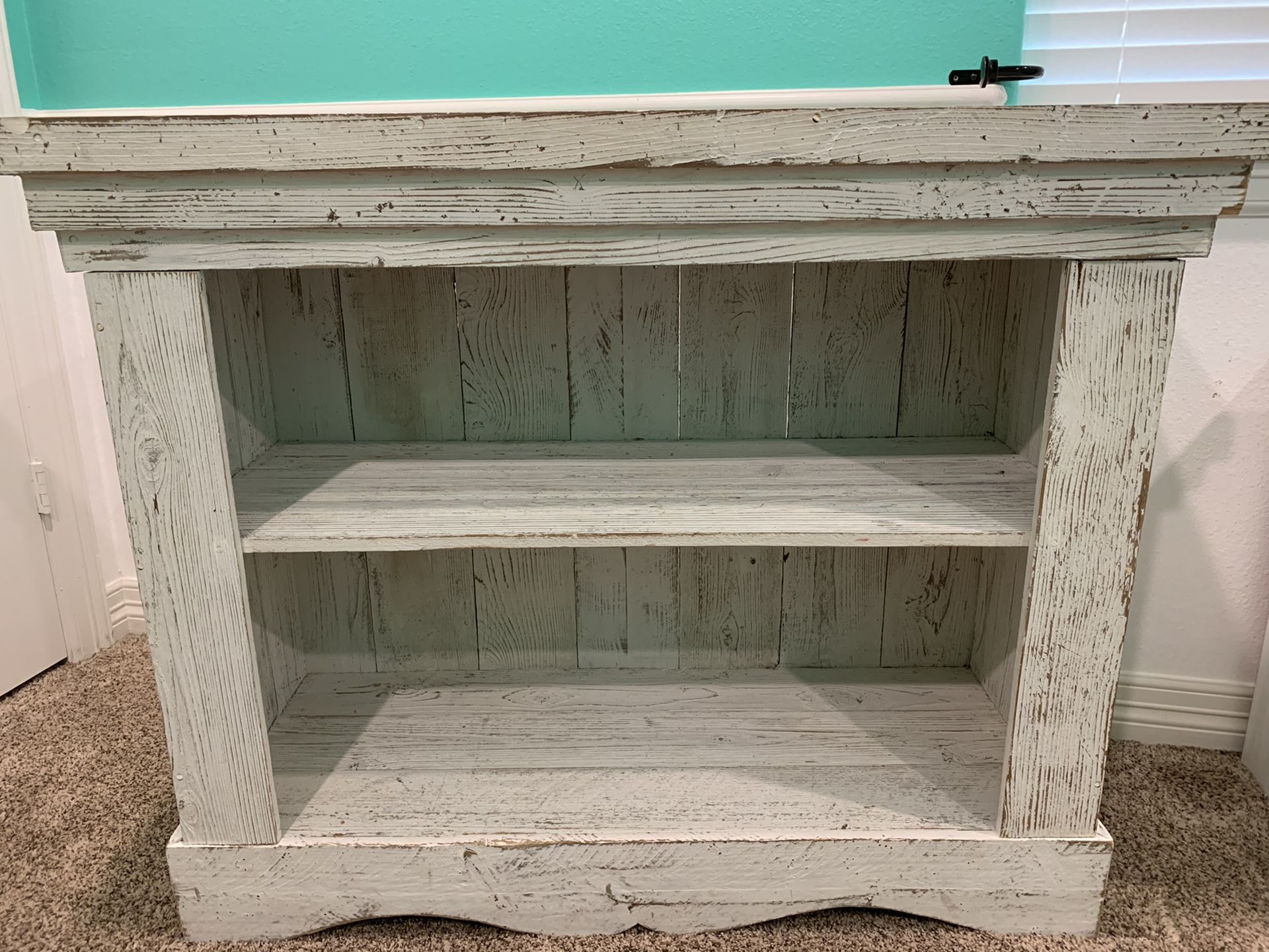 Farmhouse white shelf/ bookcase