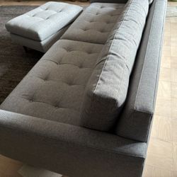 Petrie 86” Mid century Sofa Crate and barrel