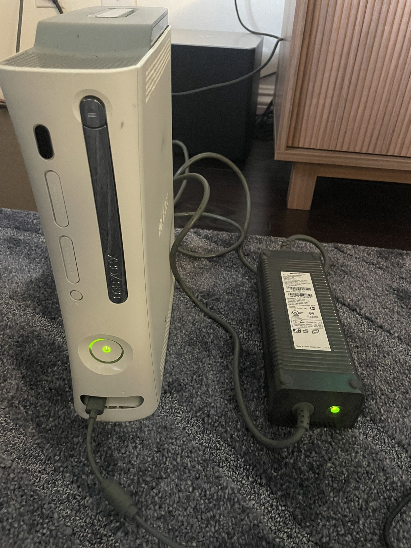 Xbox 360 with games, Guitar Hero Xplorer Controller, RockBand Drums