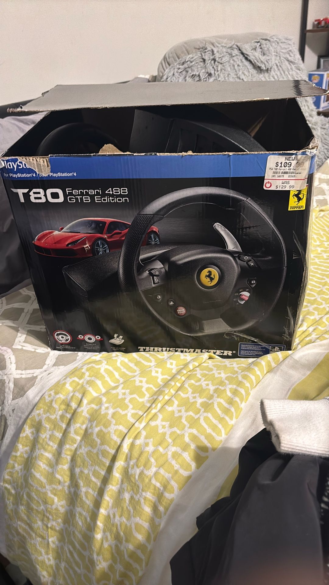 ps4 T80 Ferrari 488 GTB edtion streeing wheel & foot pedals