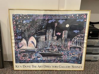 Ken Done Sydney Nights Framed Art Poster