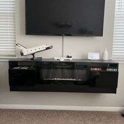 Fireplace TV Console With Storage