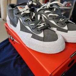 Nike Blazer Low Sacai Iron Grey Size 8.5