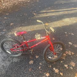 Red And Black Preteen Bmx Bike