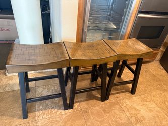 Hardwood stools   25x15x18 inches $25 for all 3