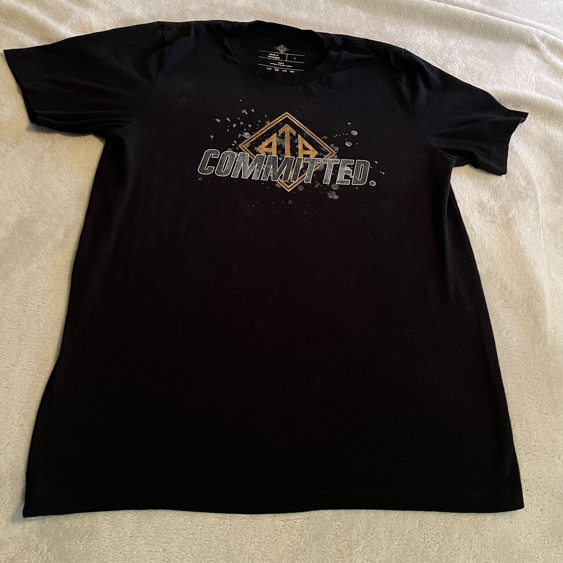 ATA Taekwondo Shirt Men Large Black Marital Arts Fighting Graphic Streetwear Tee
