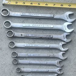 Craftsman SAE Combination Wrench Set Asking 25.