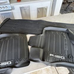 F-150 SuperCrew® 2021-2025 3pc All-Weather Floor Liner Tray for Carpet Flooring 