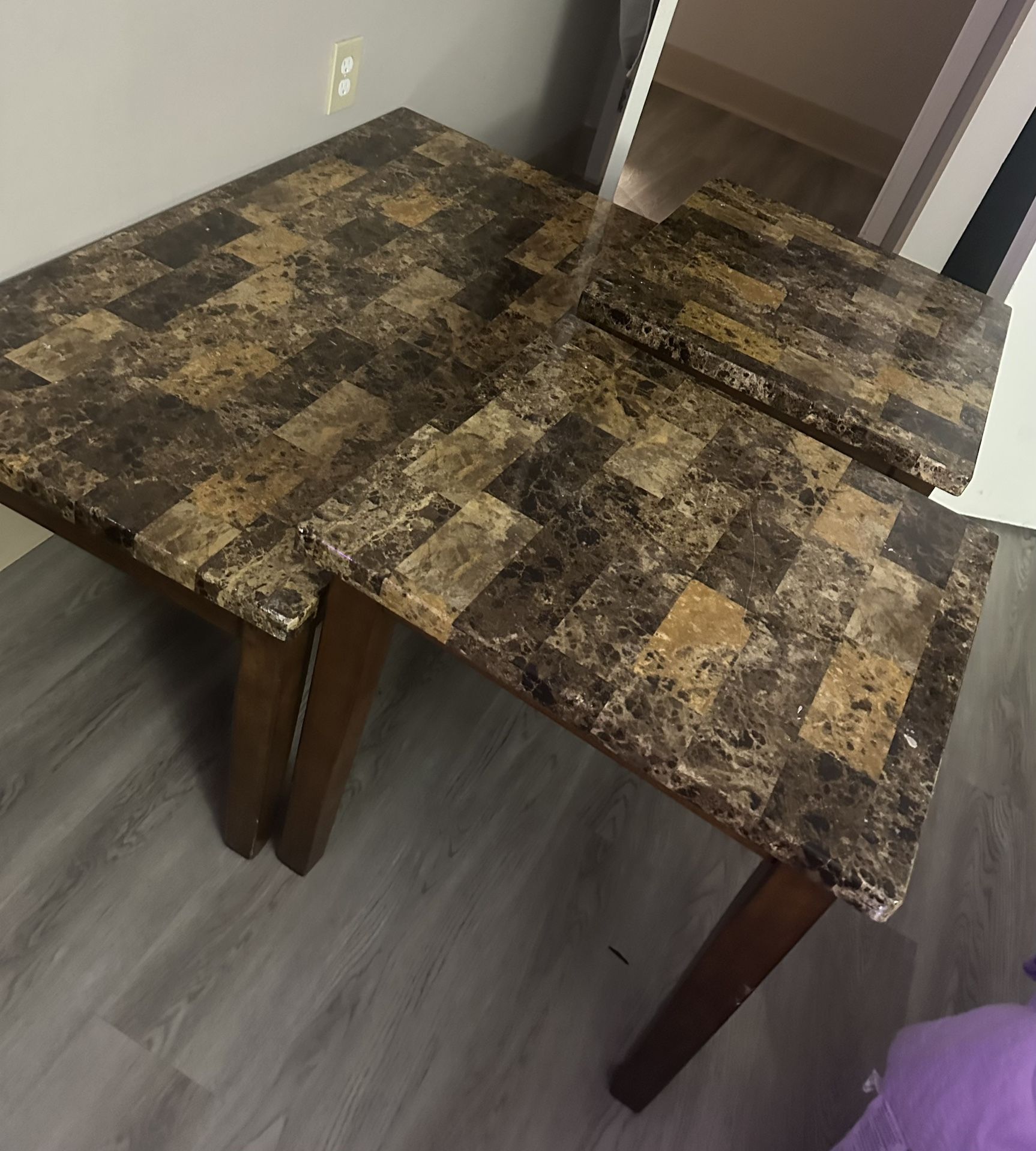 Coffee table and 2 side tables